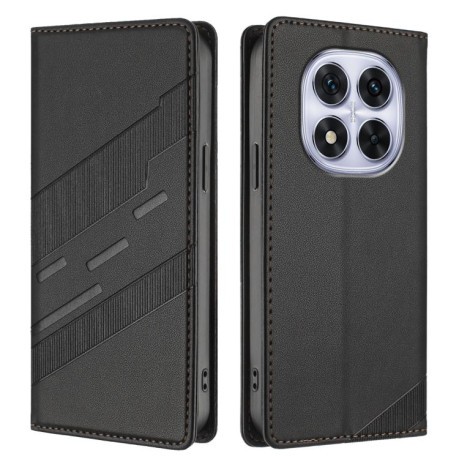 Чехол-книжка Embossed Multi-functional Wallet Retro Leather на Redmi Note 14 Pro 4G - черный