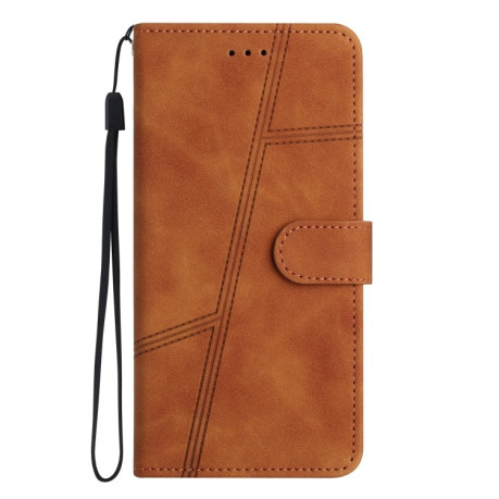 Чехол-книжка Stitching Skin Feel для iPhone 16 Pro Max - коричневый