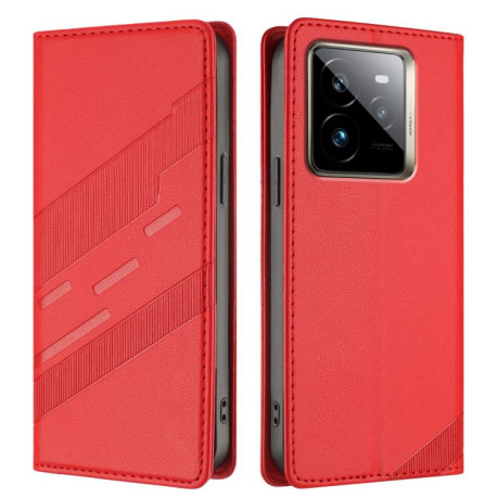 Чехол-книжка Embossed Multi-functional Wallet Retro Leather на Realme GT7 Pro - красный