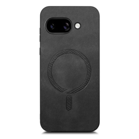 Чехол Retro MagSafe Magnetic PU на Google Pixel 9a - черный