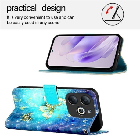 Чехол-книжка 3D Painting для Infinix Smart 8 - Butterfly