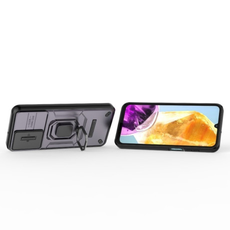 Протиударний чохол Sliding Camshield для Samsung Galaxy M15 5G - фіолетовий