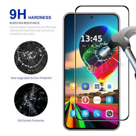 Защитное Стекло ENKAY Full Glue High Aluminum-silicon для Motorola Moto G86 5G - черное