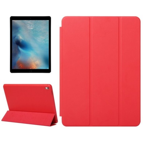 Кожаный чехол-книжка Solid Color на iPad Pro 9.7 - красный