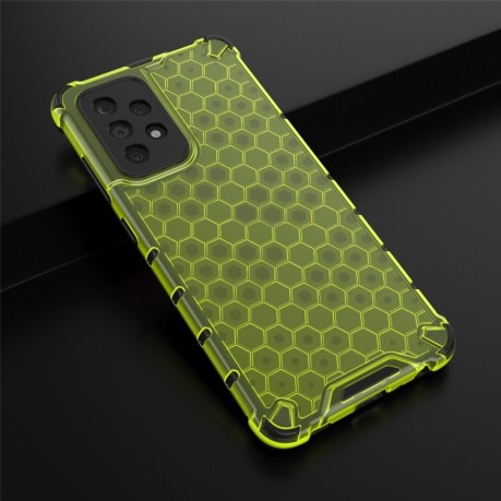 Противоударный чехол Honeycomb на Samsung Galaxy A72 - зеленый