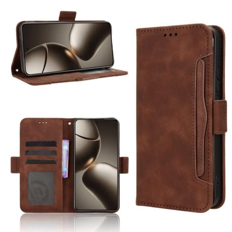 Чехол-книжка Skin Feel Calf на Xiaomi 15T 5G - коричневый