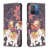 Чехол-книжка Colored Drawing Pattern для Xiaomi Redmi Poco C55/Redmi 12C/11A- Flowers Elephant