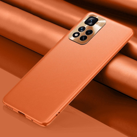 Противоударный чехол Plain Skin для Xiaomi Redmi Note 11 Pro 5G  - оранжевый
