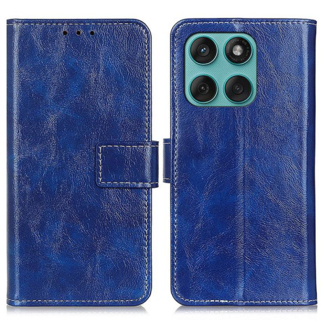 Чехол-книжка Magnetic Retro Crazy Horse Texture на Motorola Edge 60 Fusion/60 - синий