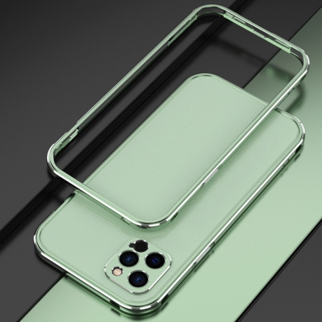 Металлический бампер Aurora Series  для iPhone 12 - зеленый