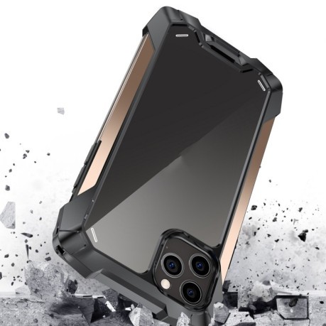 Противоударный чехол R-JUST Metal Airbag для iPhone 12 Pro Max - золотой
