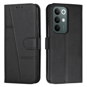 Чохол-книжка зі строчкою і фактурою Calf на Realme C85 Pro 4G — коричневий