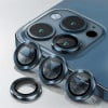 Защитное стекло на камеру ENKAY 9H Aluminium для iPhone 15 Pro / 15 Pro Max - синее