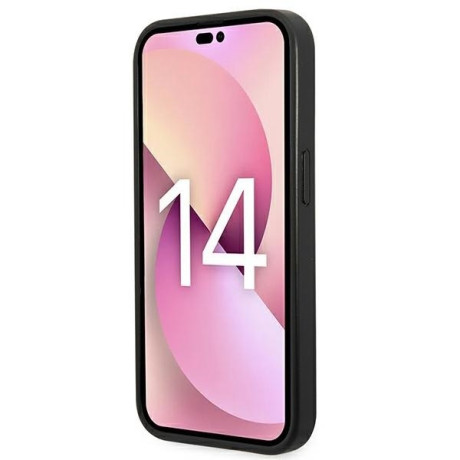 Оригинальный чехол Karl Lagerfeld Saffiano Choupette Head Patch для iPhone 14 Pro Max - black
