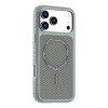 Чохол Carbon Fiber Texture Vegan Leather Magnetic з карбоновою текстурою і магнітом на iPhone 18 Pro Max — сірий