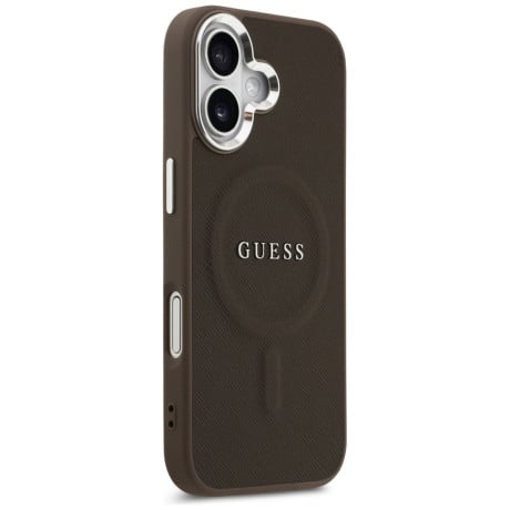 Оригинальный чехол Guess Classic Logo с MagSafe на iPhone 17 - Brown