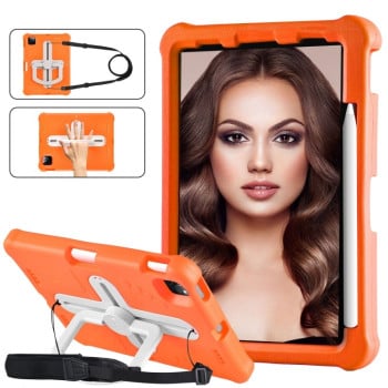 Противоударный чехол Shield 360 Rotation Handle EVA Shockproof для iPad Pro 11 2024/Air 4/Air 5/Pro 11 (2018/2020/2021/2022) - оранжевый