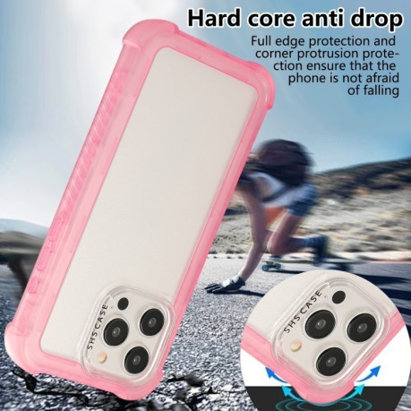 Чохол протиударний Matte TPU Hybrid PC 3-in-1 для iPhone 16 - рожевий