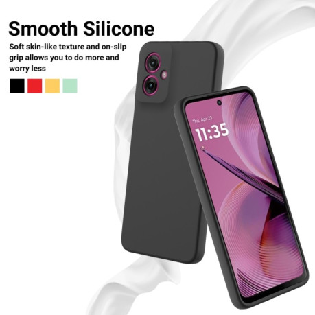 Силіконовий чохол Solid Color Liquid Silicone Motorola Moto G55 - чорний