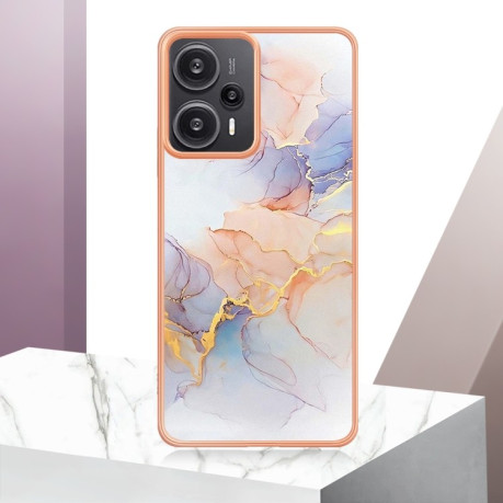 Противоударный чехол Electroplating IMD для Xiaomi Redmi Note 12 Turbo/Poco F5 - Marble