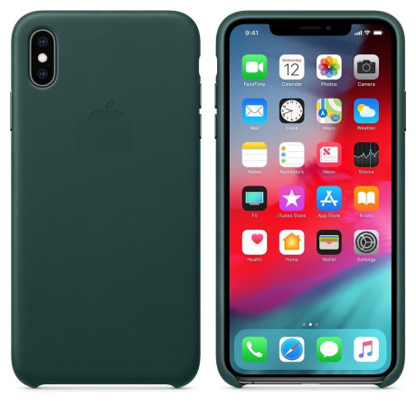 Кожаный Чехол Leather Case Forest Green для iPhone X/Xs