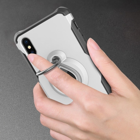 Противоударный чехол Magnetic Detachable Raindrop Shape Ring Holder на  iPhone XS Max золотой