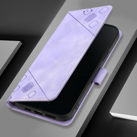 Чехол-книжка Skin-feel Embossed для Realme GT 7 Pro 5G - фиолетовый