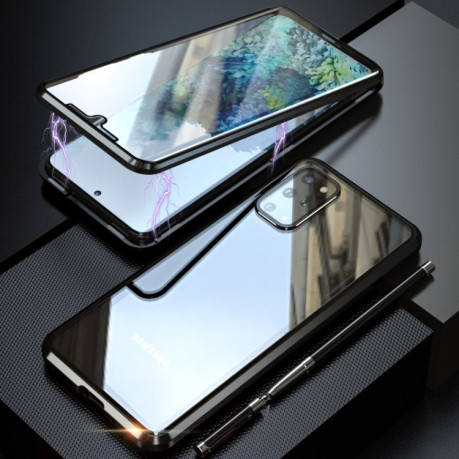 Двусторонний магнитный чехол Magnetic Angular на Samsung Galaxy S20 Plus - черный