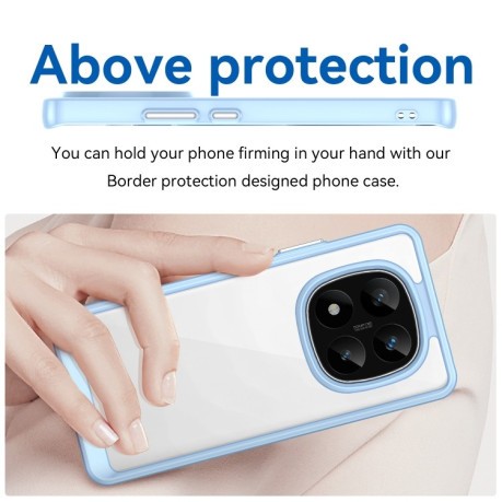 Противоударный чехол Colorful Acrylic Series для Xiaomi Redmi Note 14 Pro+ 5G - синий