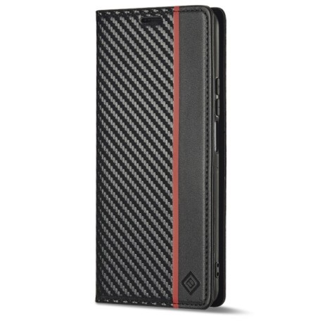 Чехол-книжка LC.IMEEKE Carbon Fiber для Xiaomi 12T/12T Pro - Vertical Black