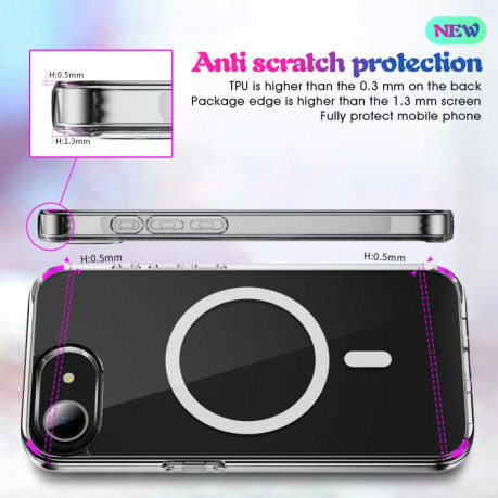Чехол Clear Case MagSafe Simple Magnetiс для iPhone 16e - прозрачный
