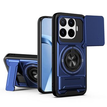 Противоударный чехол Lens Sliding Window Multifunctional Magnetic Shockproof со шторкой камеры на Xiaomi 17T 5G — королевский синий