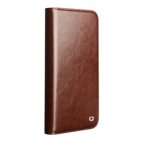 Чехол-книжка QIALINO Classic с натуральной кожи на iPhone Air - коричневый