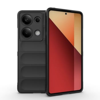 Силиконовый чехол Magic Flannel для Xiaomi Redmi Note 13 Pro 4G / POCO M6 Pro 4G   - черный
