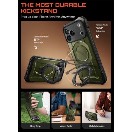Оригінальний чохол Supcase UB Grip Mag з MagSafe на iPhone 17 Pro Max - Green