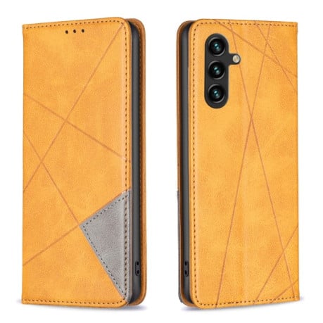 Чехол-книжка Rhombus Texture для Samsung Galaxy A56 5G - желтый