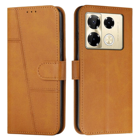 Чохол-книжка Stitching Calf Texture для Infinix Note 40 Pro 4G/5G - жовтий