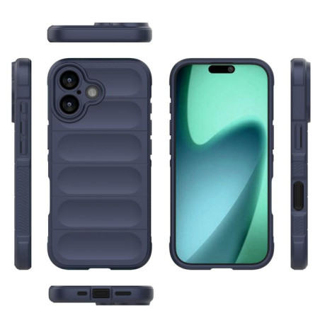 Силиконовый чехол Magic Flannel для iPhone 17 - синий