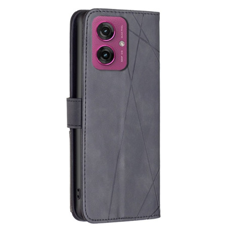 Чохол-книжка Rhombus Texture для Motorola Moto G55 - чорний