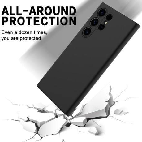 Силіконовий чохол Solid Color Liquid Silicone на Samsung Galaxy S24 Ultra 5G - чорний