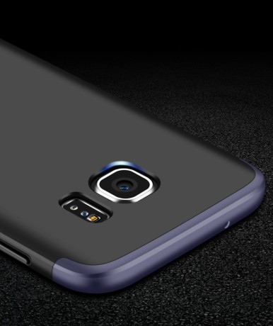 3D чехол GKK Three Stage Splicing Full Coverage Case на Samsung Galaxy  S7 / G930 - черноо-золотой