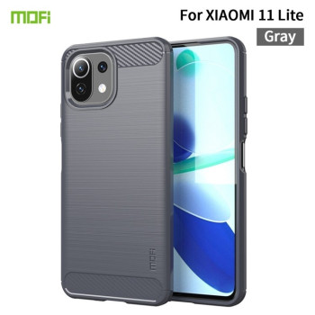 Противоударный чехол MOFI Gentleness Series для Xiaomi Mi 11 Lite/Mi 11 Lite NE - серый