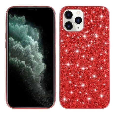 Ударозащитный чехол Glittery Powder на  iPhone 14 - красный