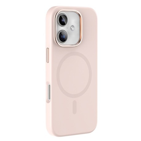 Протиударний чохол Mutural Karen Series Liquid Silicone MagSafe Magnetic для iPhone 16  - рожевий