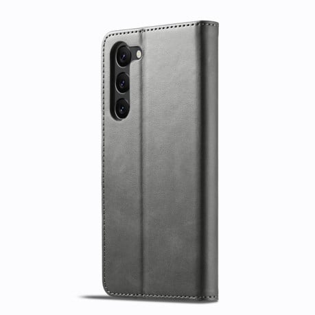 Чохол книжка LCIMEEKE Calf Texture  для Samsung Galaxy S25 5G - сірий