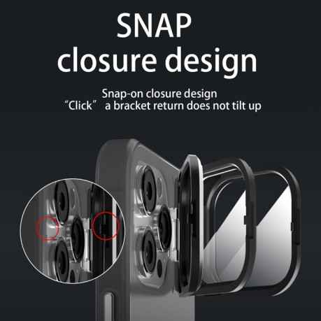 Противоударный чехол Skin Feel Lens Holder Translucent для iPhone 15 Pro Max - фиолетовый