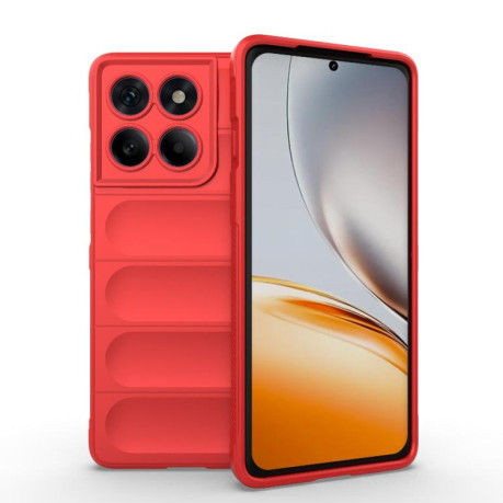 Силиконовый чехол Magic Flannel для Motorola Edge 60 Pro 5G - красный