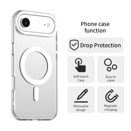Противоударный чехол Candy Magsafe PC Hybrid TPU для iPhone Air - белый