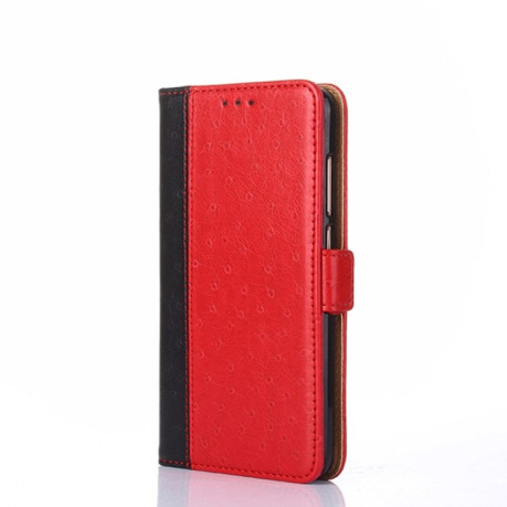 Чехол-книжка Ostrich Texture для Xiaomi Redmi 9A - красный