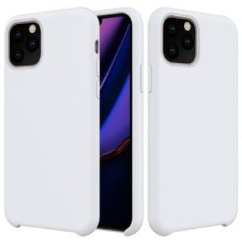 Силиконовый чехол Solid Color Liquid на iPhone 11 Pro Max-белый